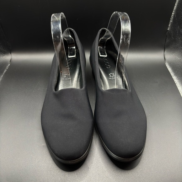 Ecco Women’s Felicia Textile Stretch Slip On Wedge Shoes Black EUR 40 US 9 - Picture 2 of 8